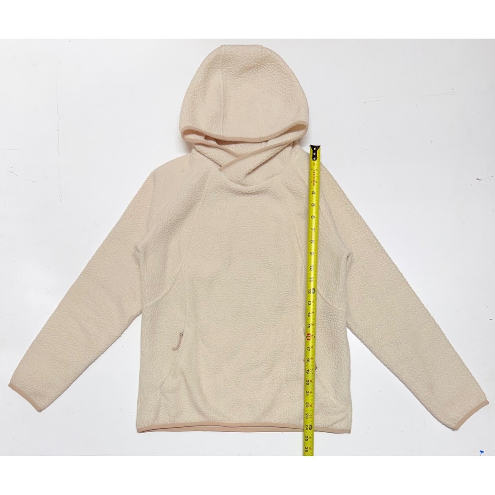The North Face Womens Campshire Sherpa Fleece Hoodie Cream White Pullover Medium